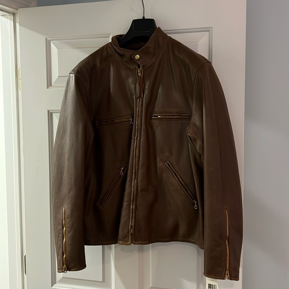 NWT Brown leather Ralph Lauren leather jacket